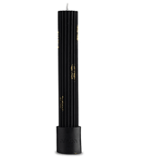 Waterdale Ribbed Havdalah Candle Black