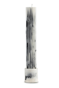 Waterdale Ribbed Havdalah Candle Marble