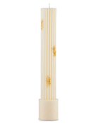 Waterdale Ribbed Havdalah Candle White