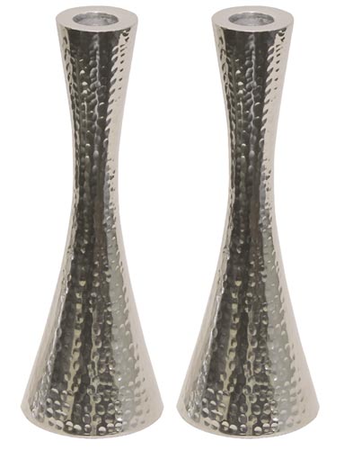 Candlestick Hammered Nickel Plated