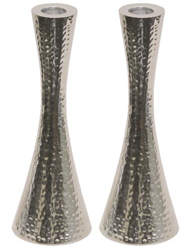 Candlestick Hammered Nickel Plated