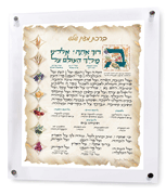Al Hamichya acrylic panel - Rabbi Yonah Weinrib