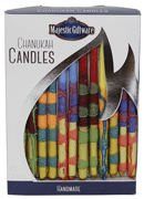 Chanukah Candles - Executive Collection - 45 Pack - Blue/Maroon/Pink/Green