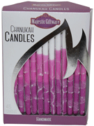 Chanukah Candles - Executive Collection - 45 Pack - Purple/Pink/White