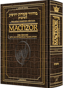 Schottenstein Interlinear Succos Machzor Full Size Ashkenaz - Alligator Leather