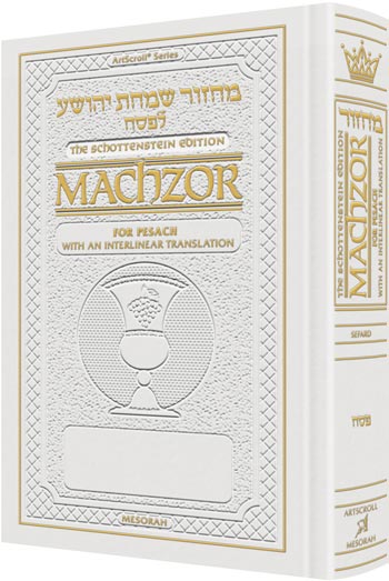 Schottenstein Interlinear Pesach Machzor Full Size Sefard