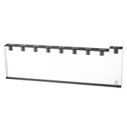 Waterdale Lucite Modern Menorah with Metal Fire-safe Inserts Black
