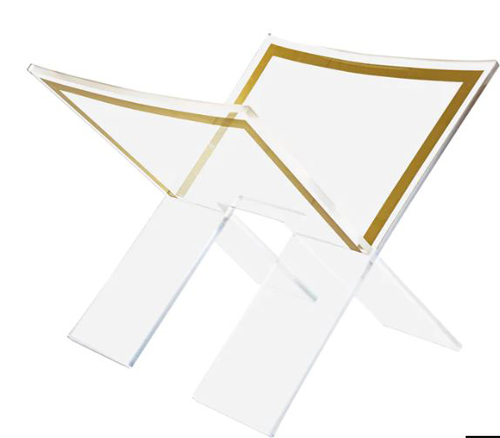 Waterdale Collapsible Magazine Rack Gold