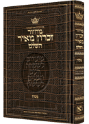 Machzor Pesach Hebrew Only Ashkenaz with English Instructions - Alligator Leather