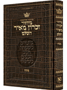 Machzor Pesach Hebrew Only Ashkenaz  with Hebrew Instructions - Alligator Leather