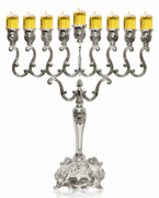 Silver Plated Oil Menorah