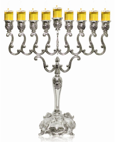 Silver Plated Oil Menorah