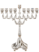  Silver Plated Candle Menorah 