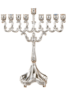 Silver Plated Candle Menorah