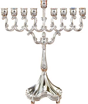 Silver Plated Candle Menorah