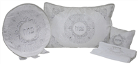 Pesach Set Brocade - 4 Pc with Plastic