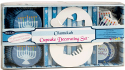 Chanukah Cupcake Set, Includes Stencils, Holders and Toppers