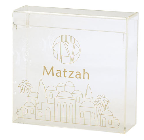 Acrylic Flip top Matzah Box