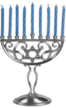 Mini Menorah Set with Mini Candles