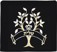 Black Velvet Tallis Bag - Tree Design