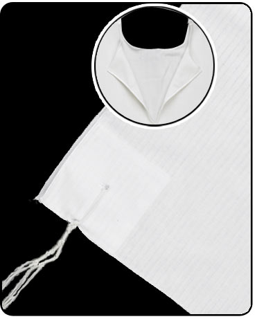 Cotton V-Neck Tzitzis (Adult Sizes)