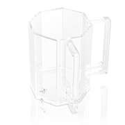 Waterdale Hexagon Lucite Washing Cup Clear