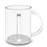 Lucite By Design Clear Washing Cup Marble Bottom