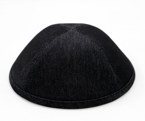 Custom Shoppe Black Denim Yarmulka 