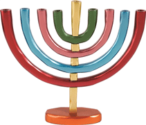 Emanuel Anodized Menorah Multi