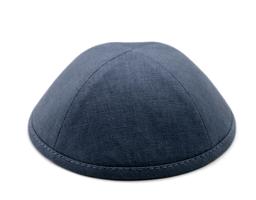 Custom Shoppe Slate Linen Yarmulka 